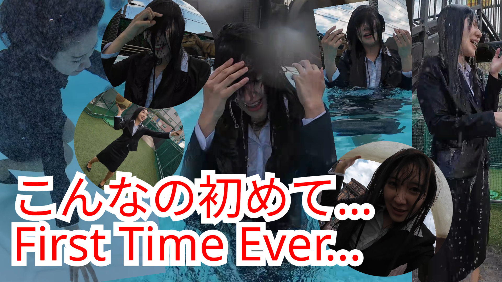 Female Model in a Suit Diving into a Pool 6
